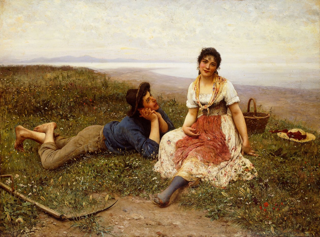 Flirtování, 1887 od Eugen von Blaas