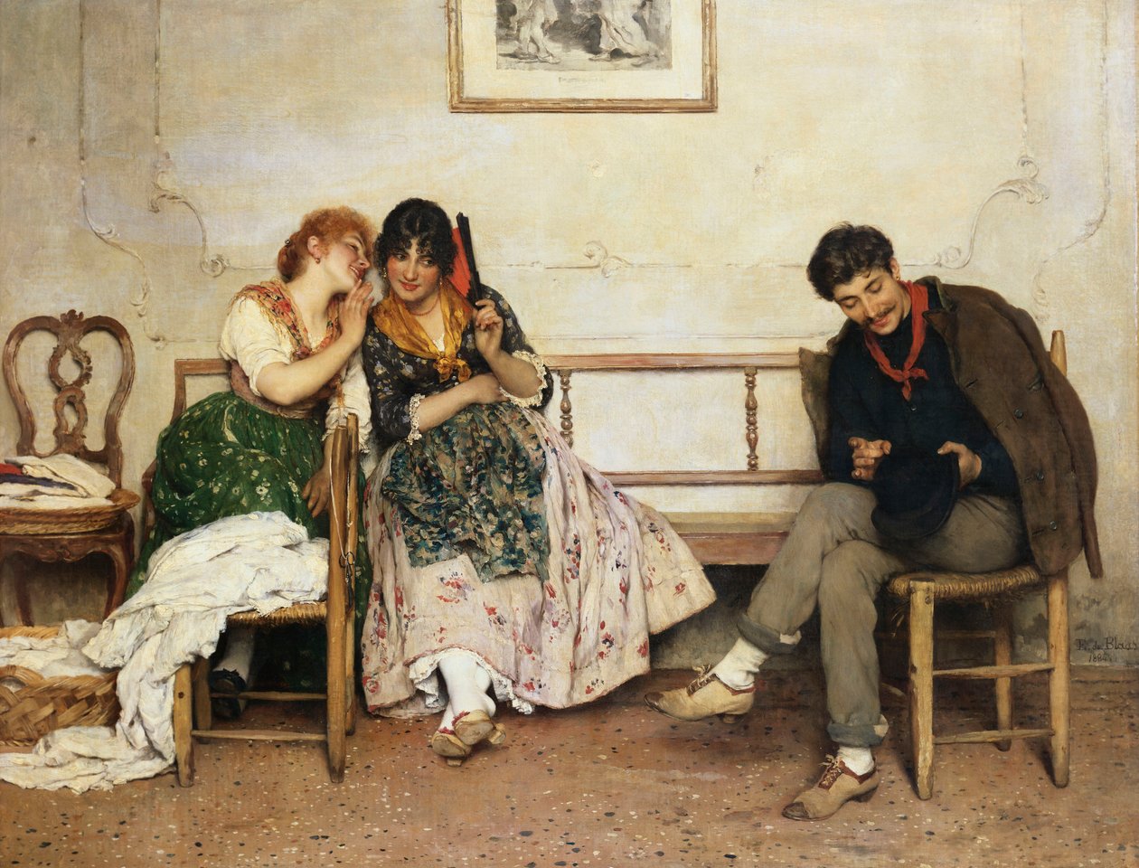 Návrh lásky, 1884 od Eugen von Blaas