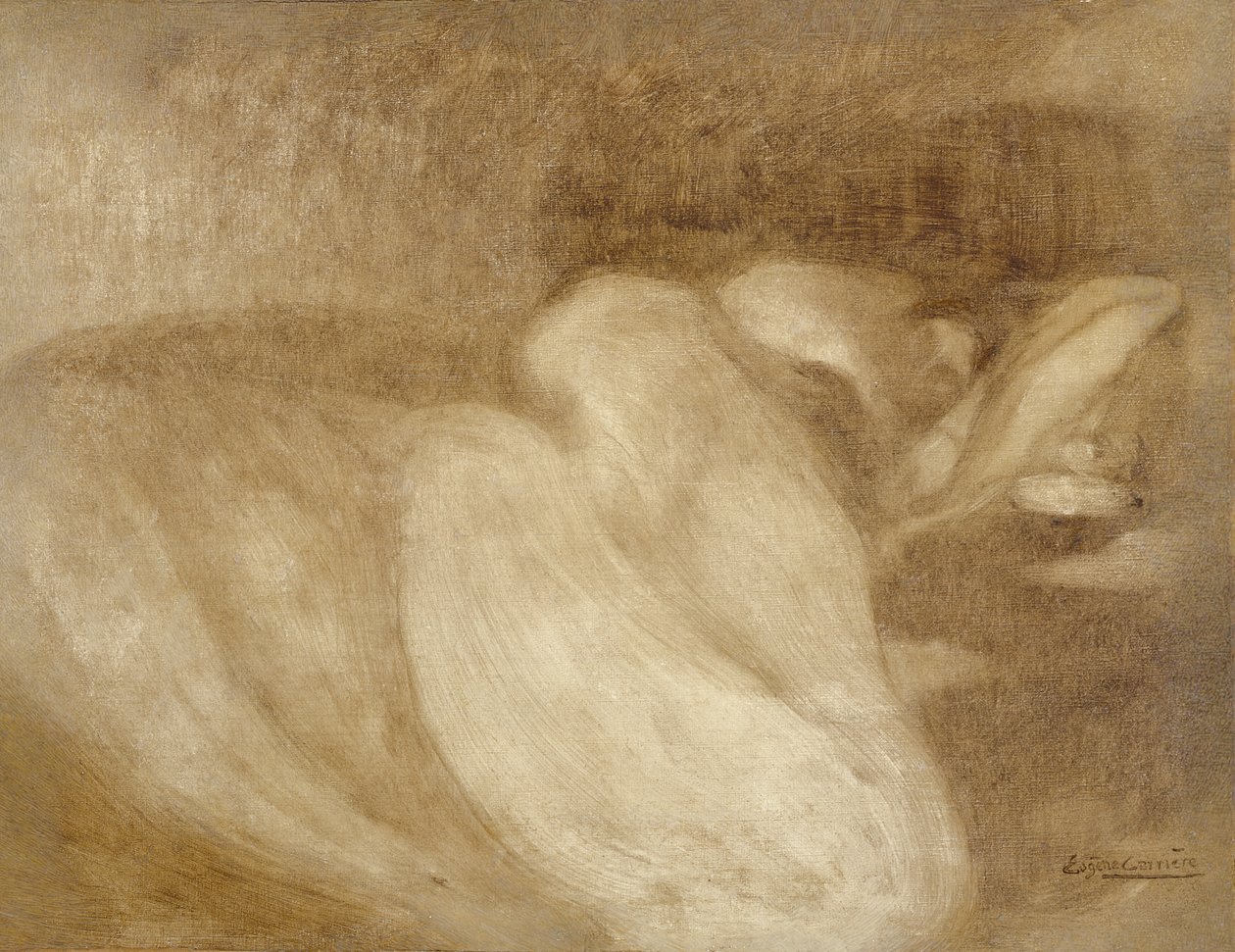 Spící žena, 1899 od Eugène Carrière