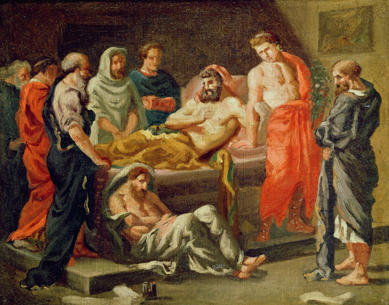 Smrt Marcuse Aurelia (náčrt), kolem roku 1843 od Ferdinand Victor Eugene Delacroix