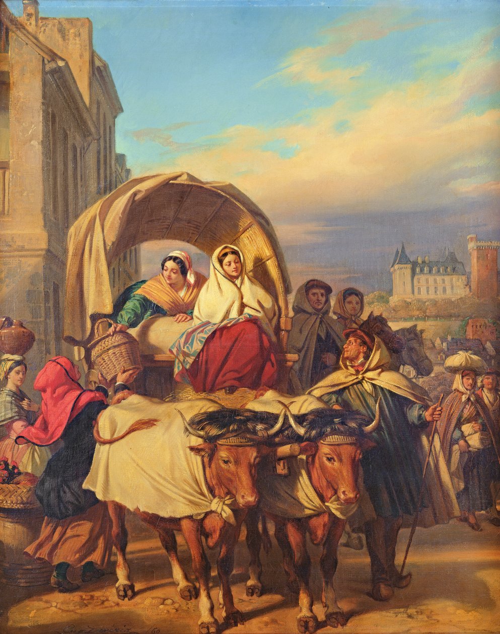 Návrat na trh Pau, 1860 od Eugene Deveria