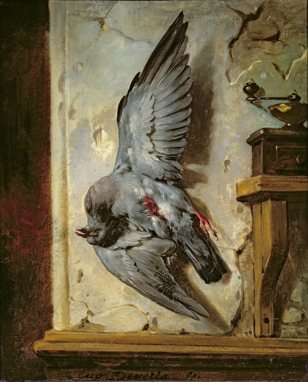 The Woodpigeon, c.1857 od Eugene Deveria