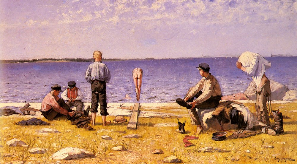 Kluci na pláži od Eugène Jansson