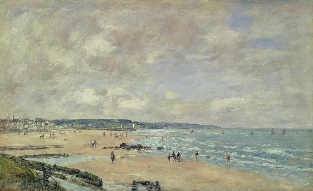 Pláž v Trouville, 1893 od Eugene Louis Boudin
