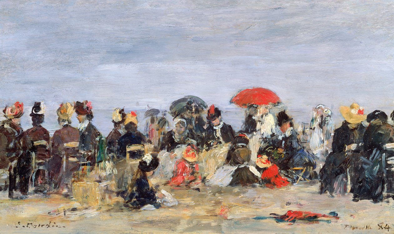 Postavy na pláži, 1884 od Eugene Louis Boudin