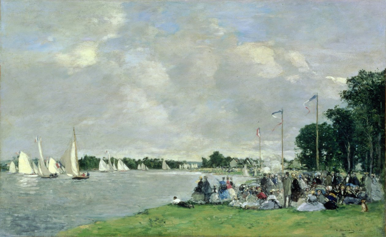 Regata v Argenteuil, 1866 od Eugene Louis Boudin