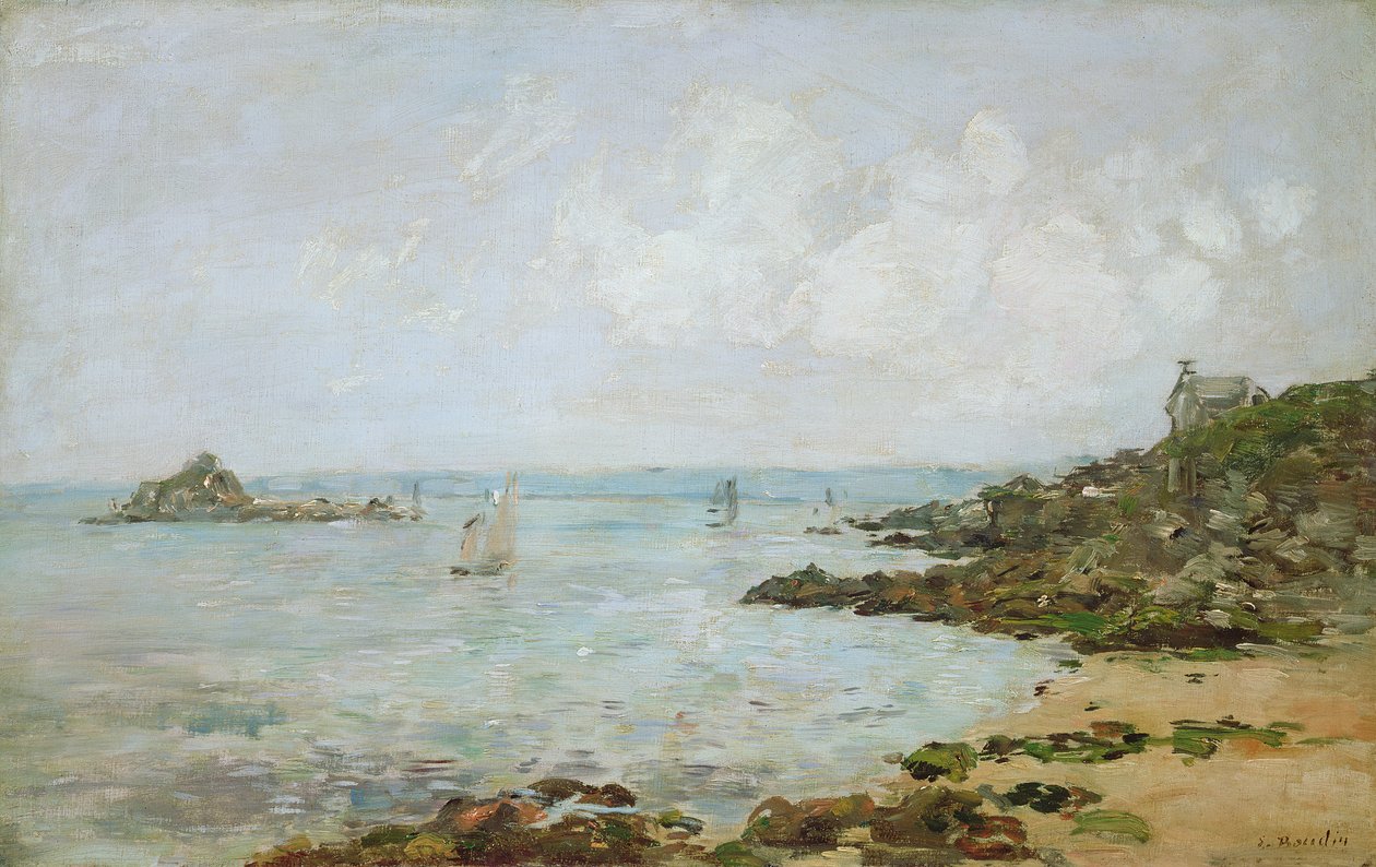 Zátoka Douarnenez a Ile Tristan od Eugene Louis Boudin