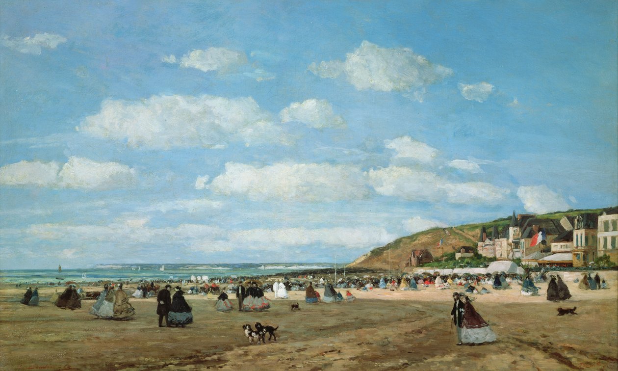 Pláž v Trouville, 1863 od Eugene Louis Boudin