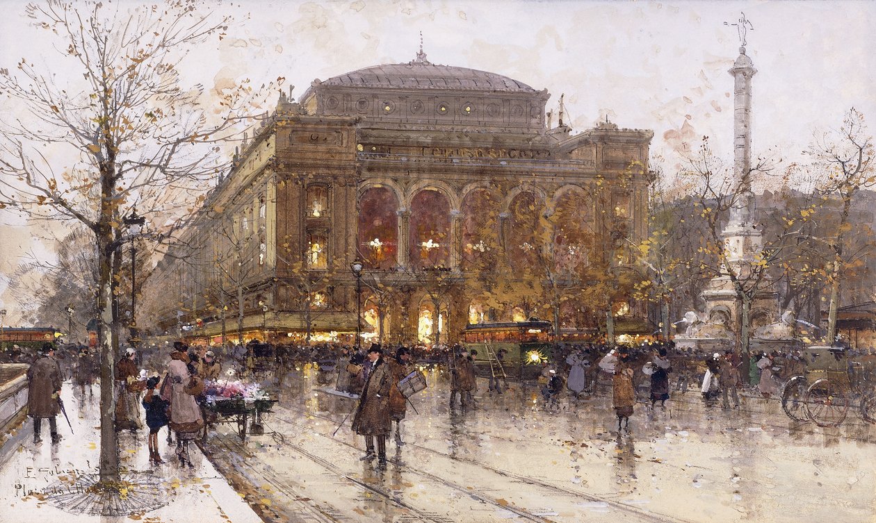 Place du Chatelet od Eugene Galien Laloue