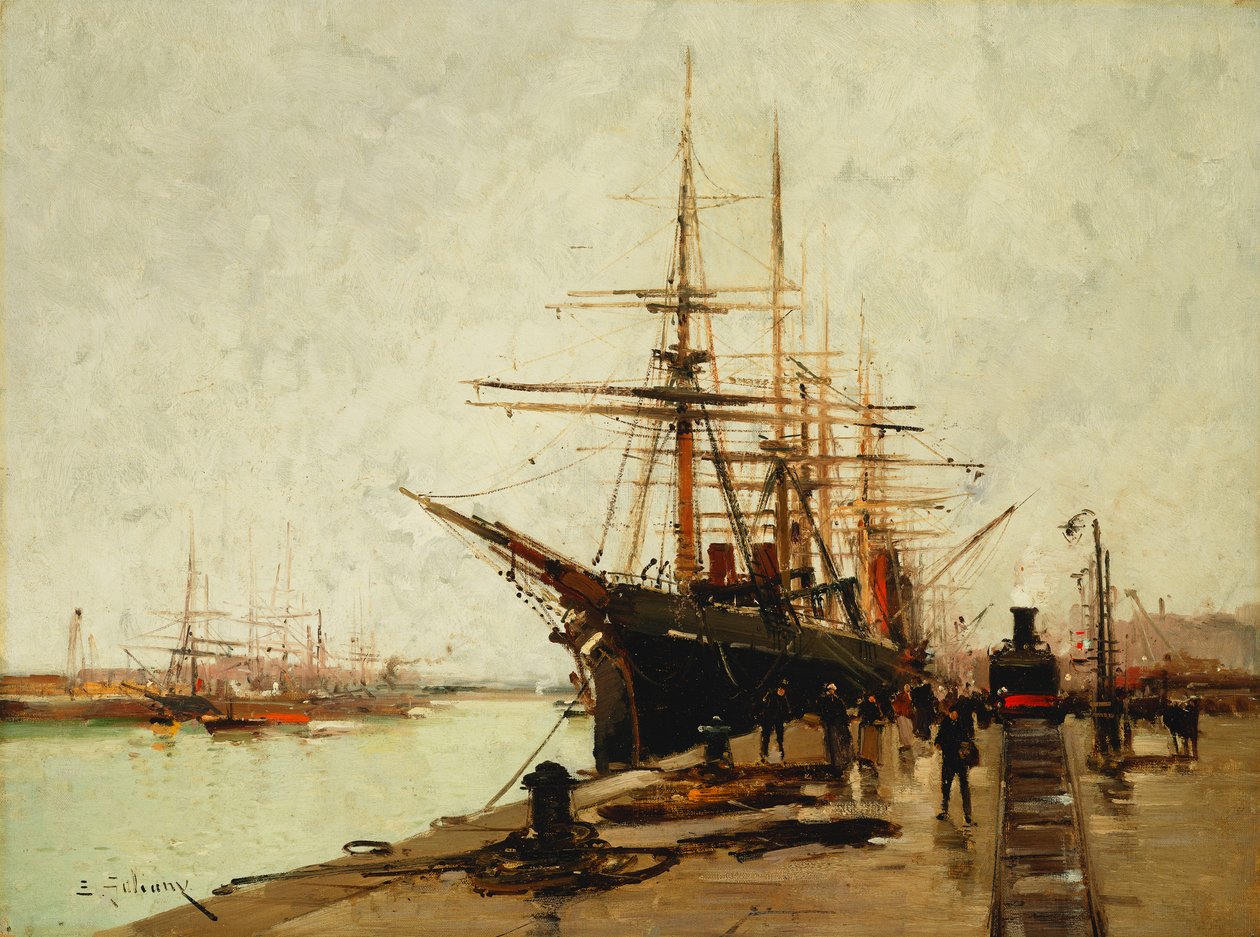 Přístav od Eugene Galien Laloue