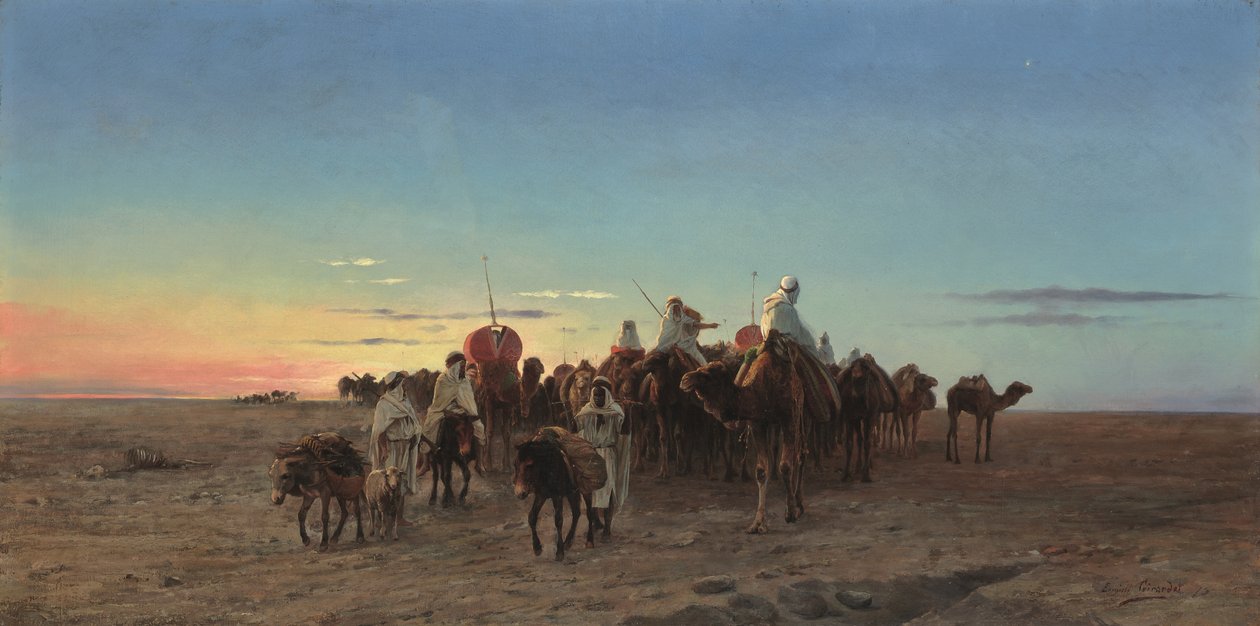 Karavana za soumraku od Eugene Alexis Girardet