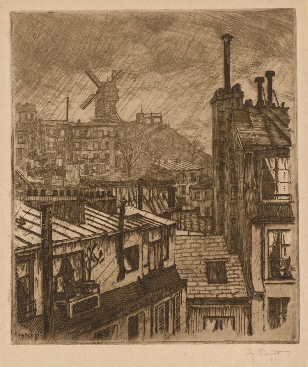 Montmartre, Moulin de la Gallette od Eugene Bejot