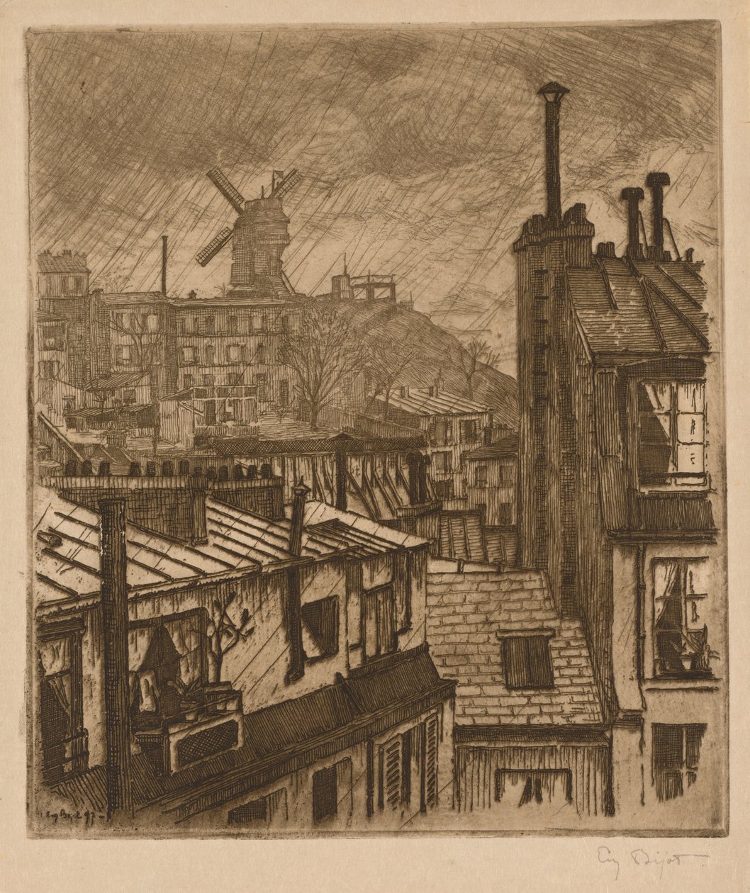 Montmartre, Moulin de la Galette, 1897. od Eugene Bejot