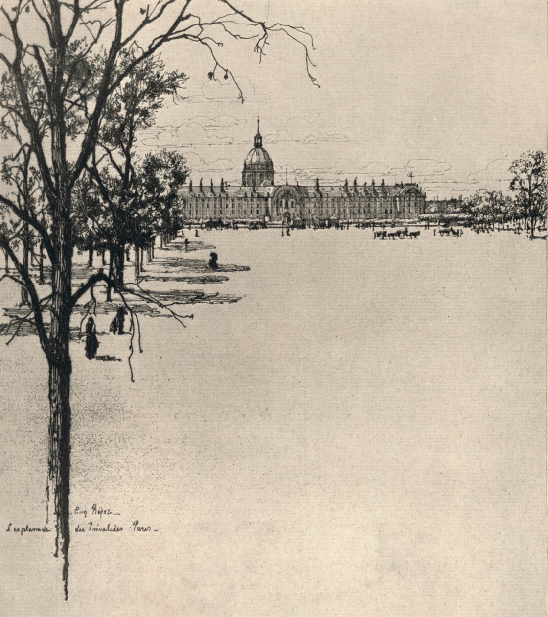 Esplanáda Les Invalides, 1915 od Eugene Bejot