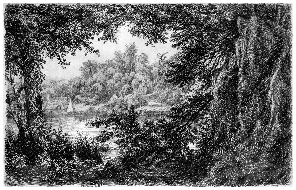 La Chaumiere, c1825-1885 1924 od Eugene Bléry
