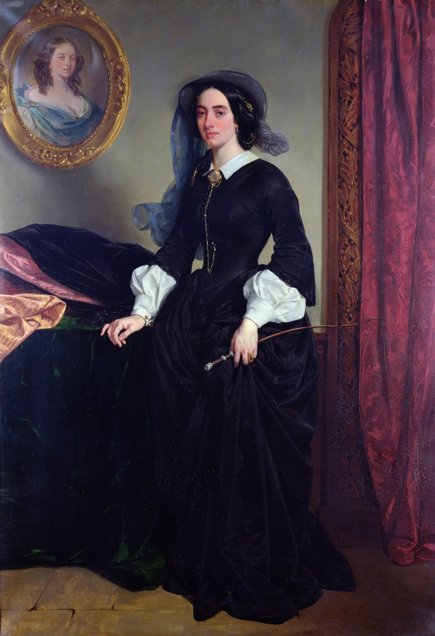 Portrét Marie Deveria, 1856 od Eugene Deveria