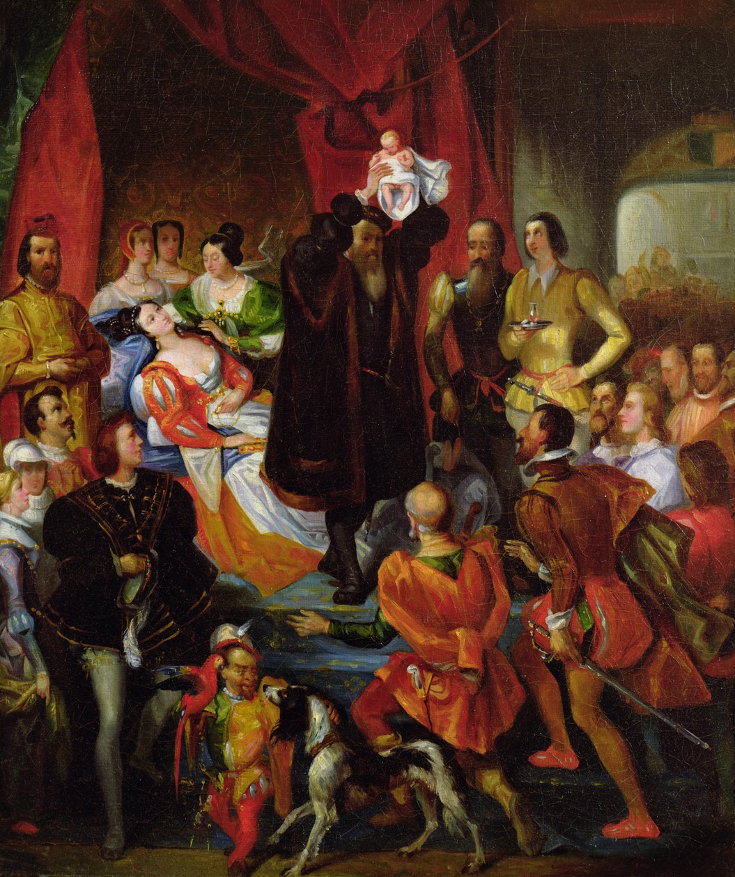 Narození Jindřicha IV., kolem roku 1827 od Eugene Deveria