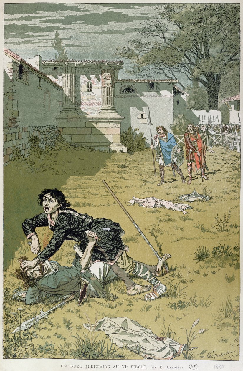 Soudní duel v merovejské době, 1888 od Eugene Grasset
