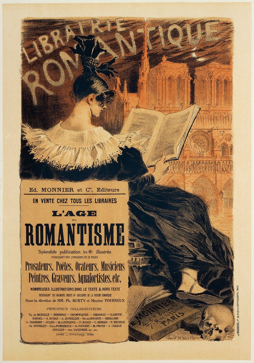 Romantický knihkupec, plakát Eugene Samuel Grasset od Eugene Grasset