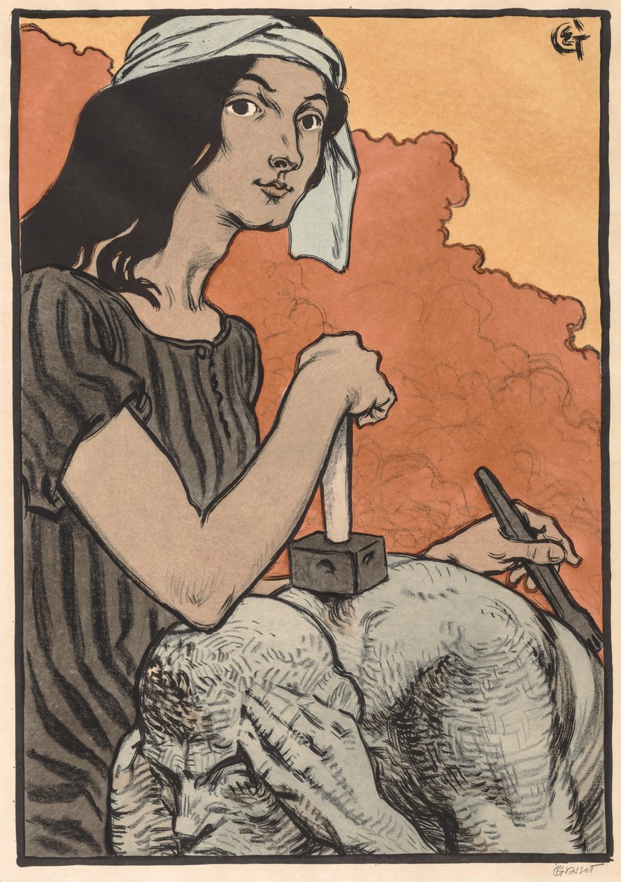 Sochařka, 1897. od Eugene Grasset