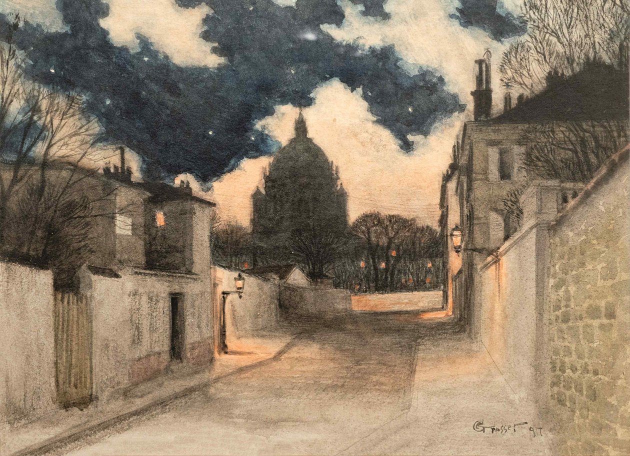 Hvězdná noc nad Montmartrem, 1897. od Eugene Grasset