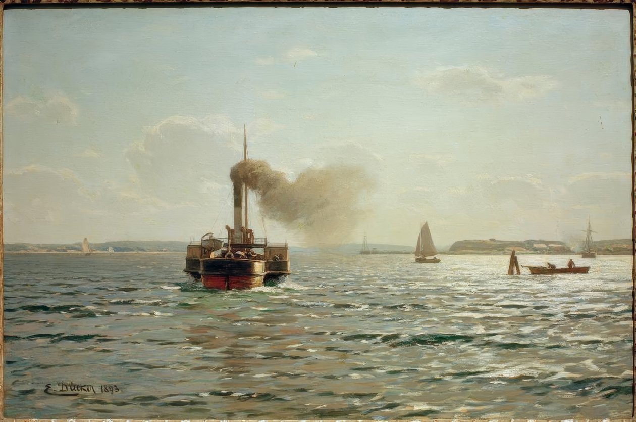Baltské moře poblíž Flensburgu od Eugene Gustav Dücker