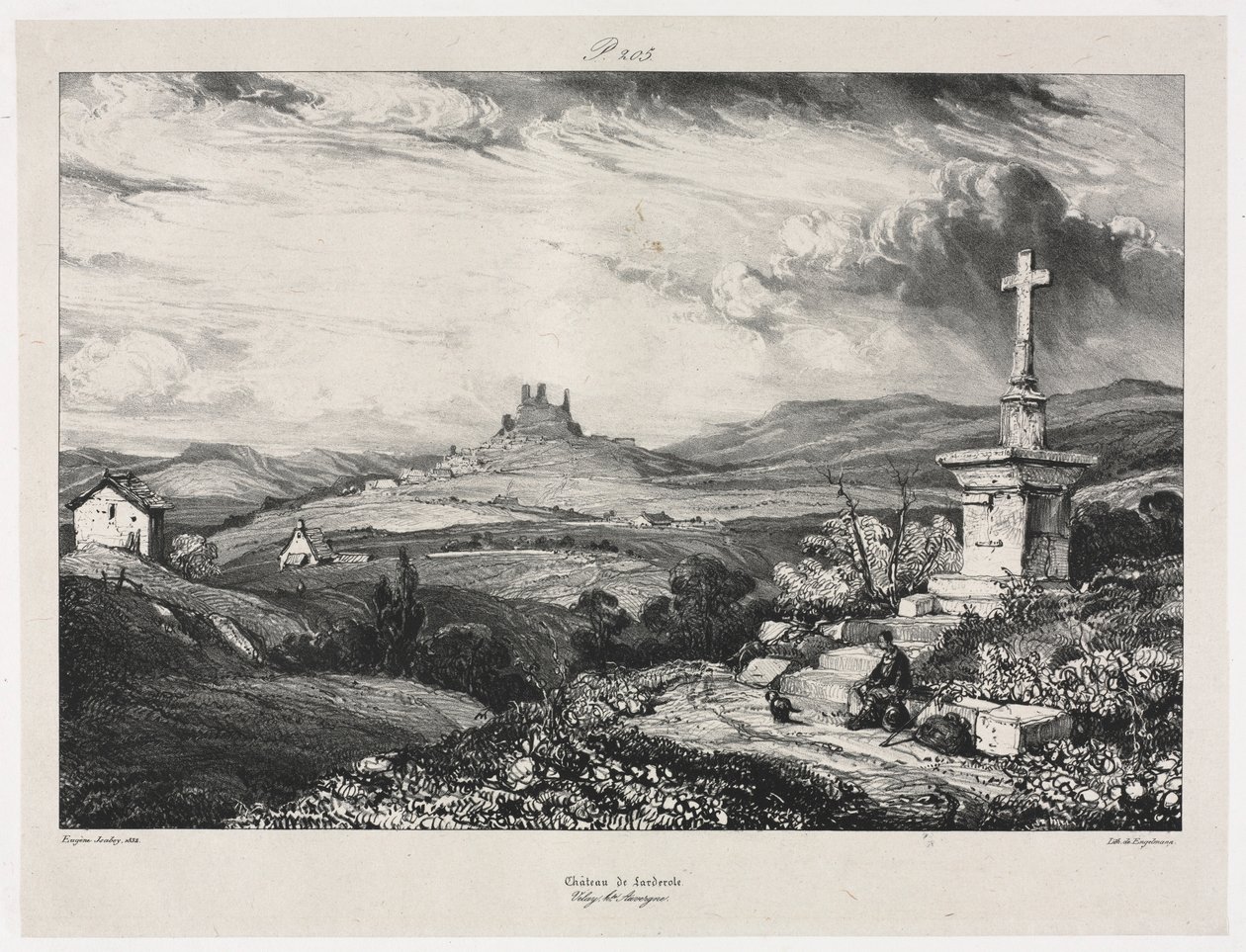 Zámek Larderole, 1832. od Eugene Isabey