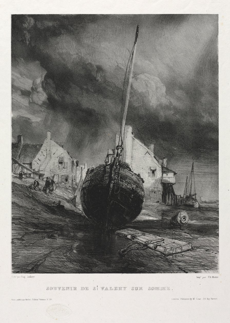 Šest mariňáků: Suvenýr Saint Valéry-sur-Somme, 1833. od Eugene Isabey