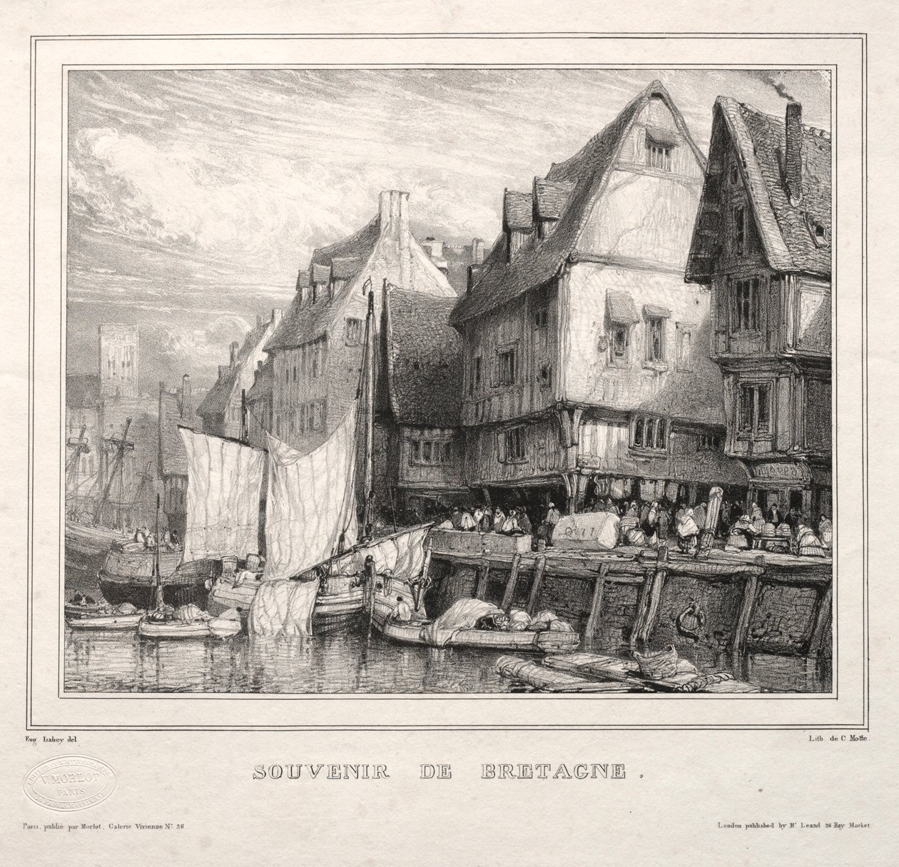 Suvenýry: Suvenýr z Bretaně, 1832. od Eugene Isabey