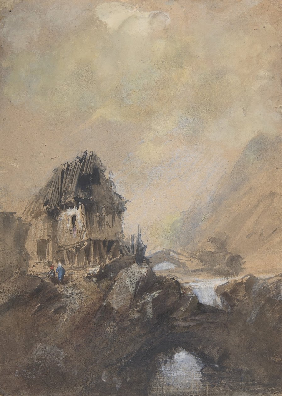 Vesnice v Dieppe, 1843. od Eugene Isabey