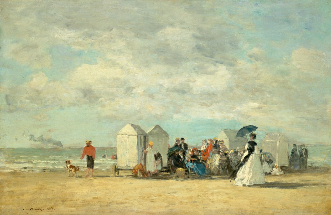 Plážová scéna, 1862. od Eugene Louis Boudin