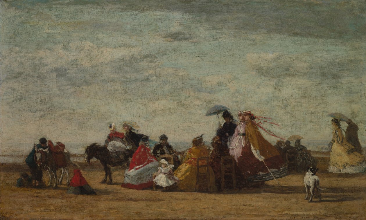 Plážová scéna, c. 1865-1867. od Eugene Louis Boudin