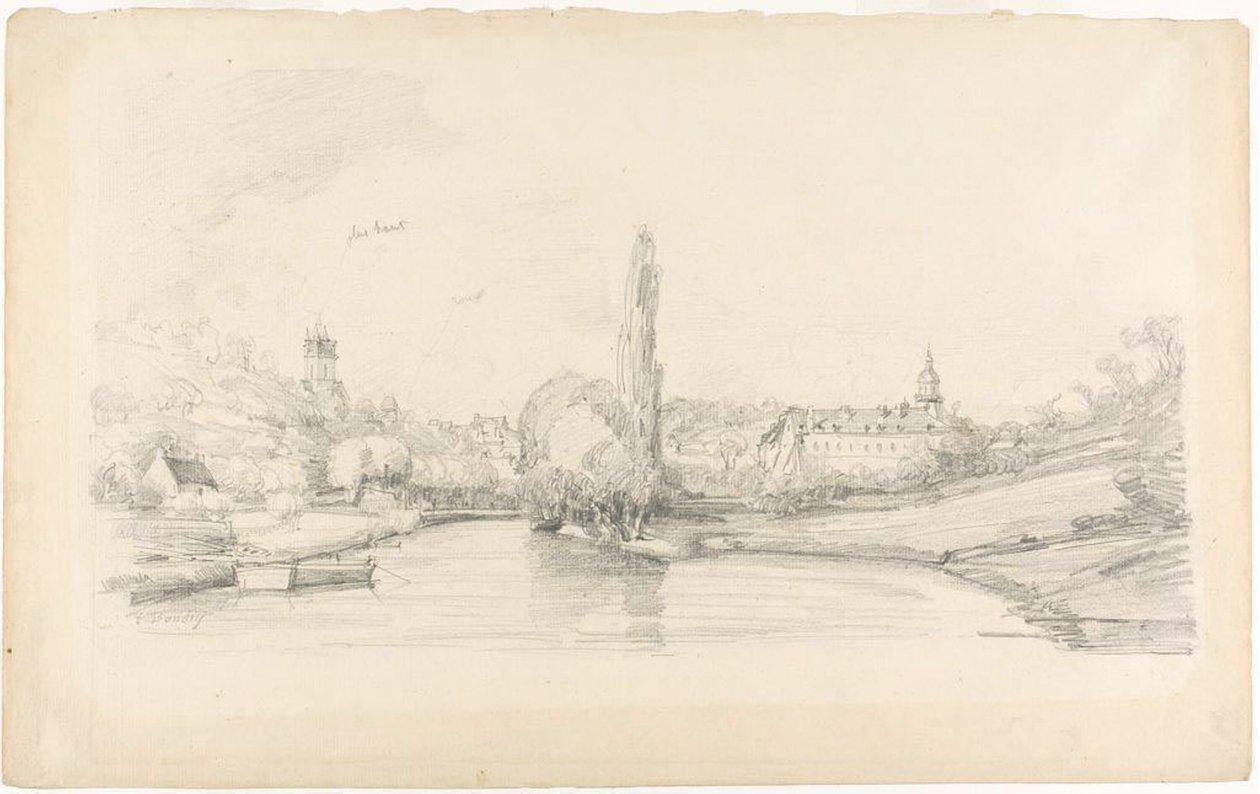 Scéna kanálu poblíž Bruselu od Eugene Louis Boudin