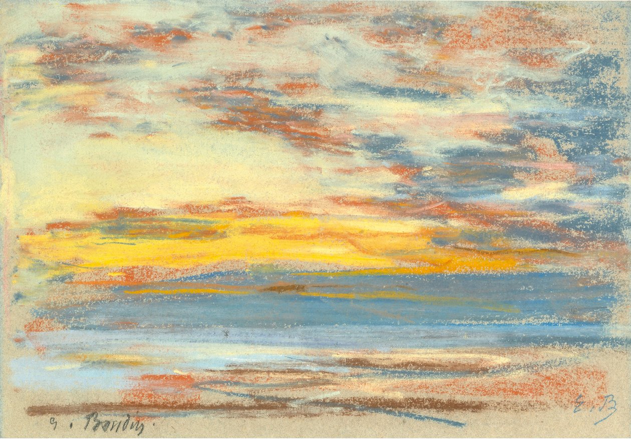 Pobřeží a nebe, c. 1890. od Eugene Louis Boudin