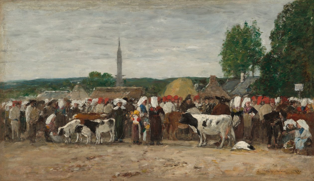 Veletrh v Bretani, 1874. od Eugene Louis Boudin