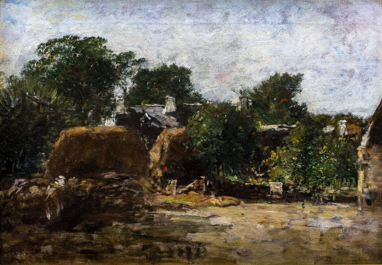 Hospodářský dvůr od Eugene Louis Boudin