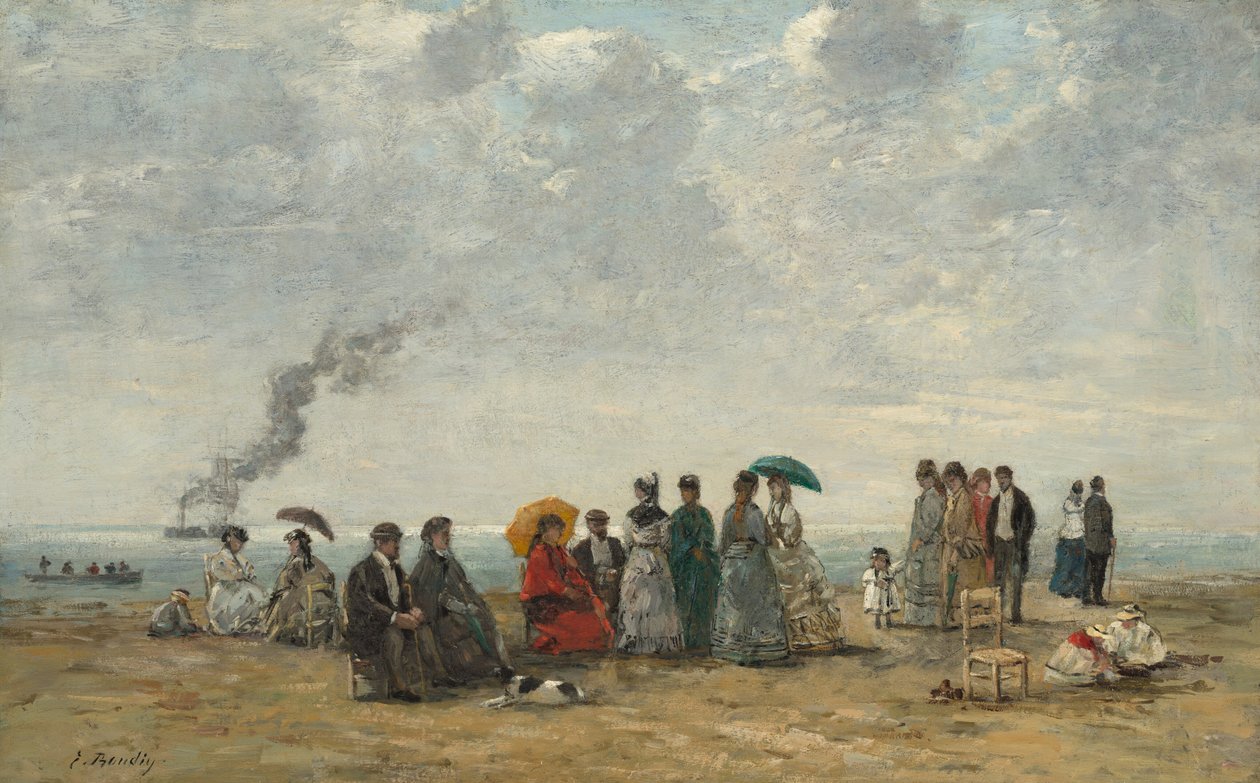 Postavy na pláži, c. 18671870. od Eugene Louis Boudin