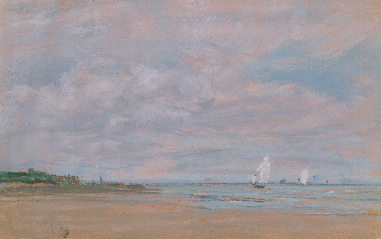 Rybářské lodě od Eugene Louis Boudin