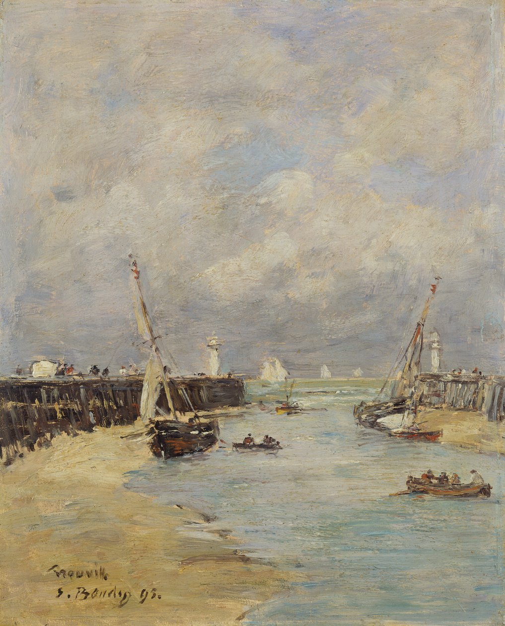 Odliv v Trouville, 1895 od Eugene Louis Boudin