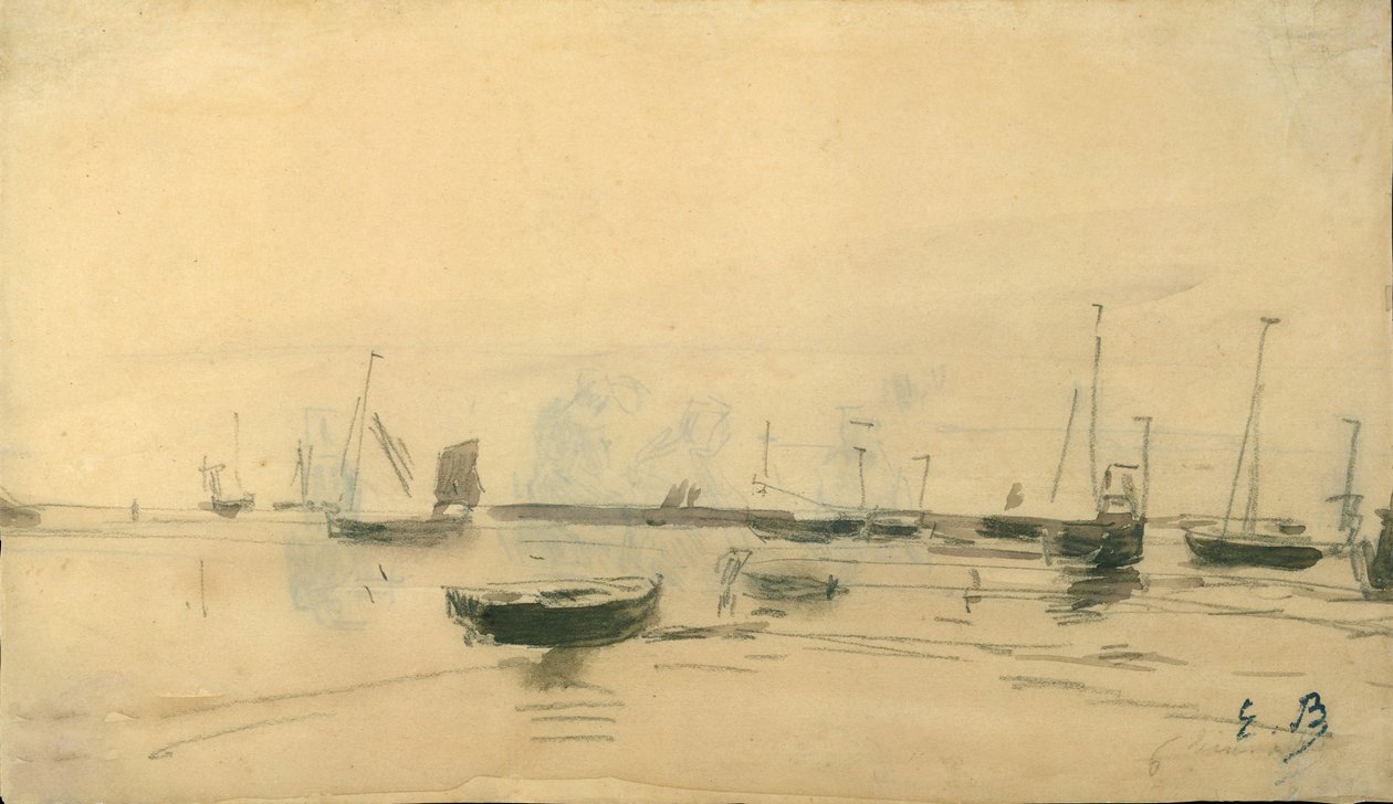 Marine Scene recto, 1870-85. od Eugene Louis Boudin