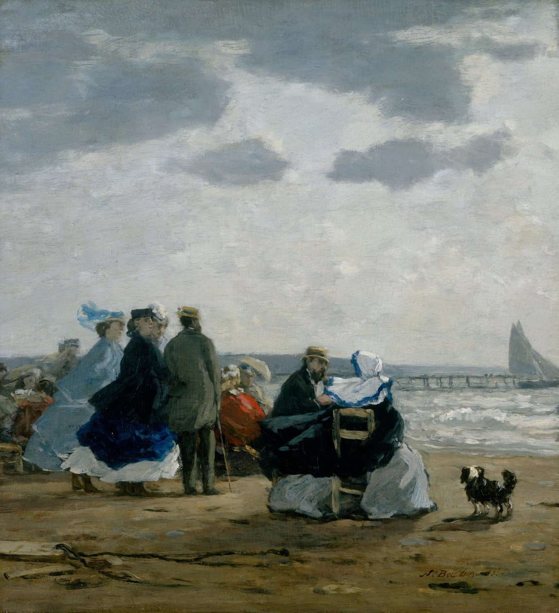 Na pláži, Dieppe, 1864. od Eugene Louis Boudin