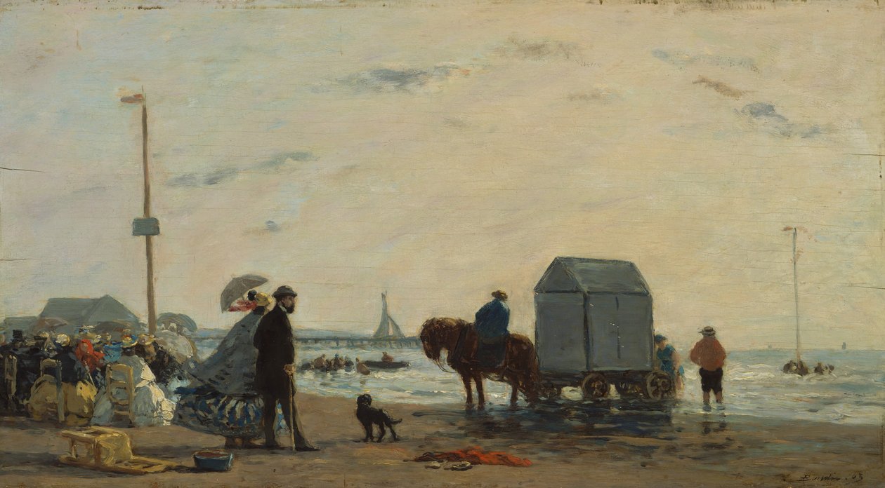 Na pláži v Trouville, 1863. od Eugene Louis Boudin