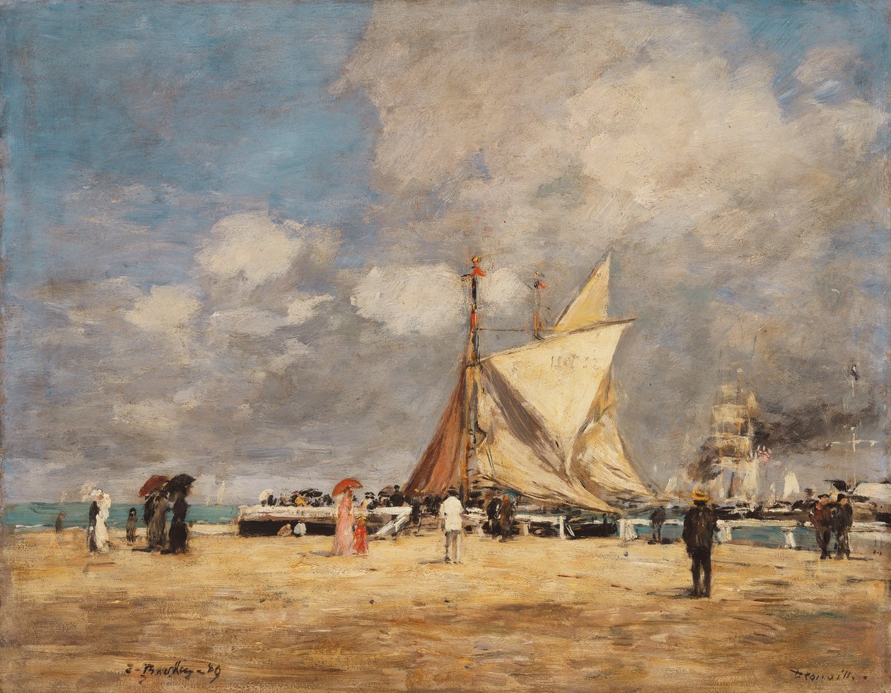 Na molu, Deauville, 1889 od Eugene Louis Boudin