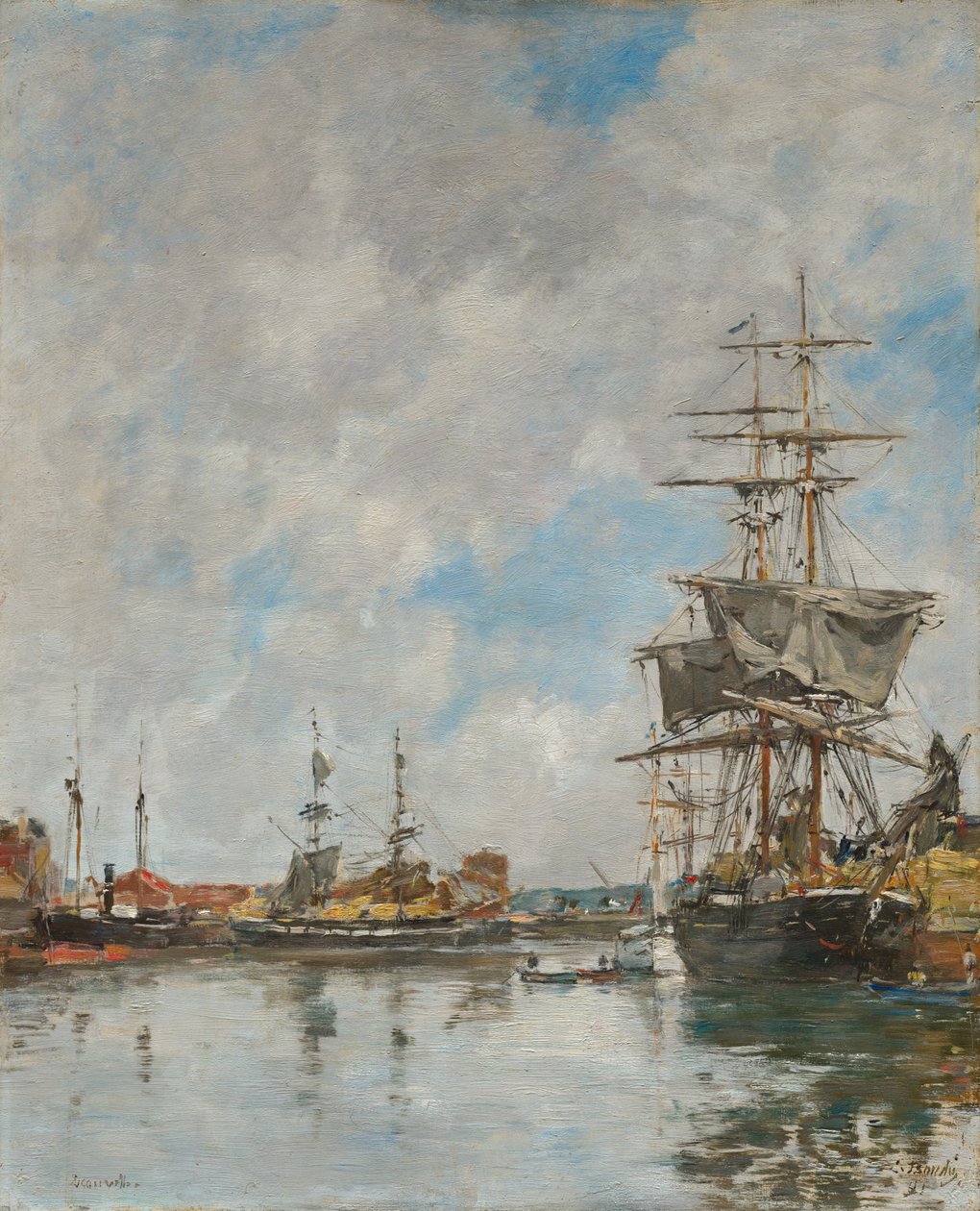 Dok v Deauville, 1891. od Eugene Louis Boudin