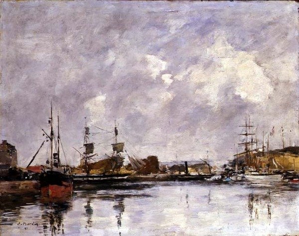 Přístav Dunkerque od Eugene Louis Boudin