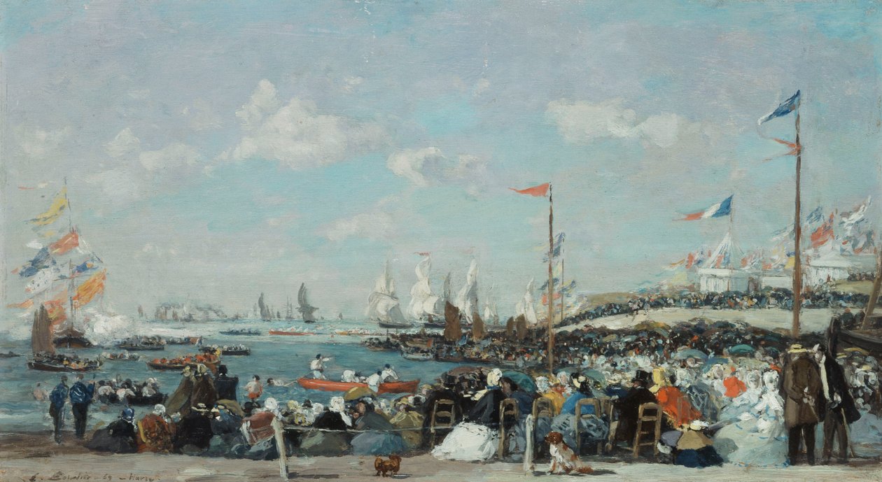 Regata v Le Havru, 1869 od Eugene Louis Boudin
