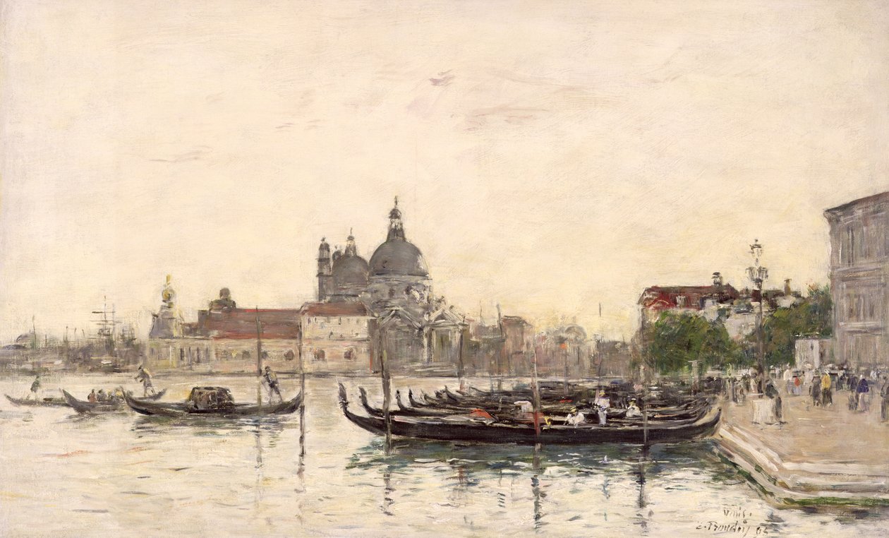 Benátky, Molo od Eugene Louis Boudin