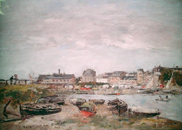 Pohled na přístav, Trouville od Eugene Louis Boudin
