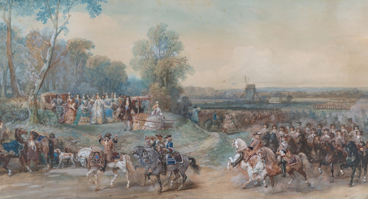 Tábor Compiègne, 1698, ca. 1860. od Eugene Louis Lami