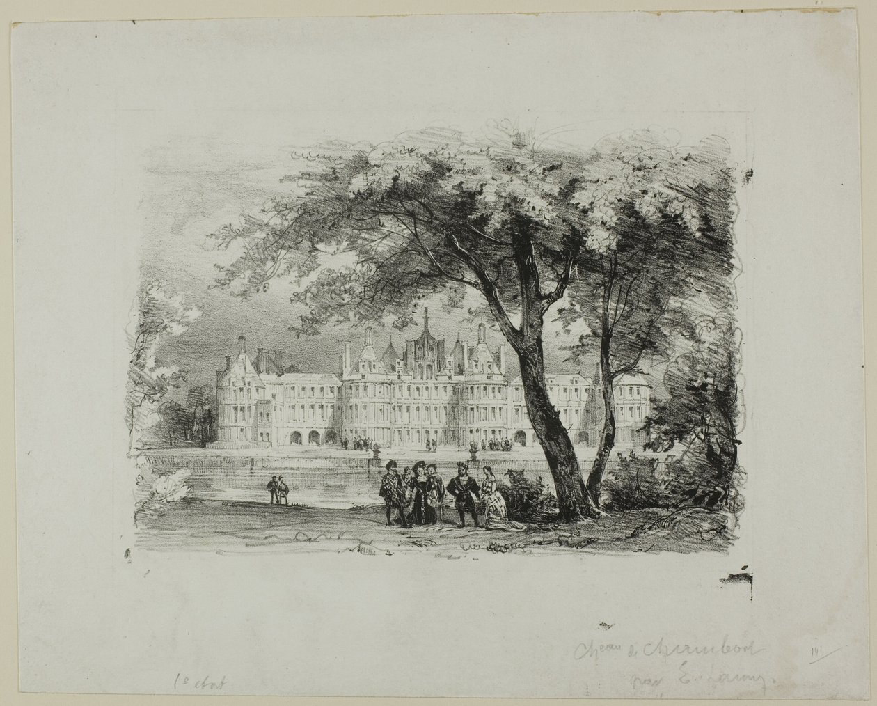 Zámek Chambord od Eugene Louis Lami